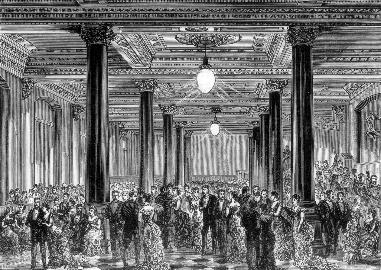A Daily Telegraph új irodáinak megnyitója, Fleet Street, London, 1882. június 28. alkotó: Unbekannt