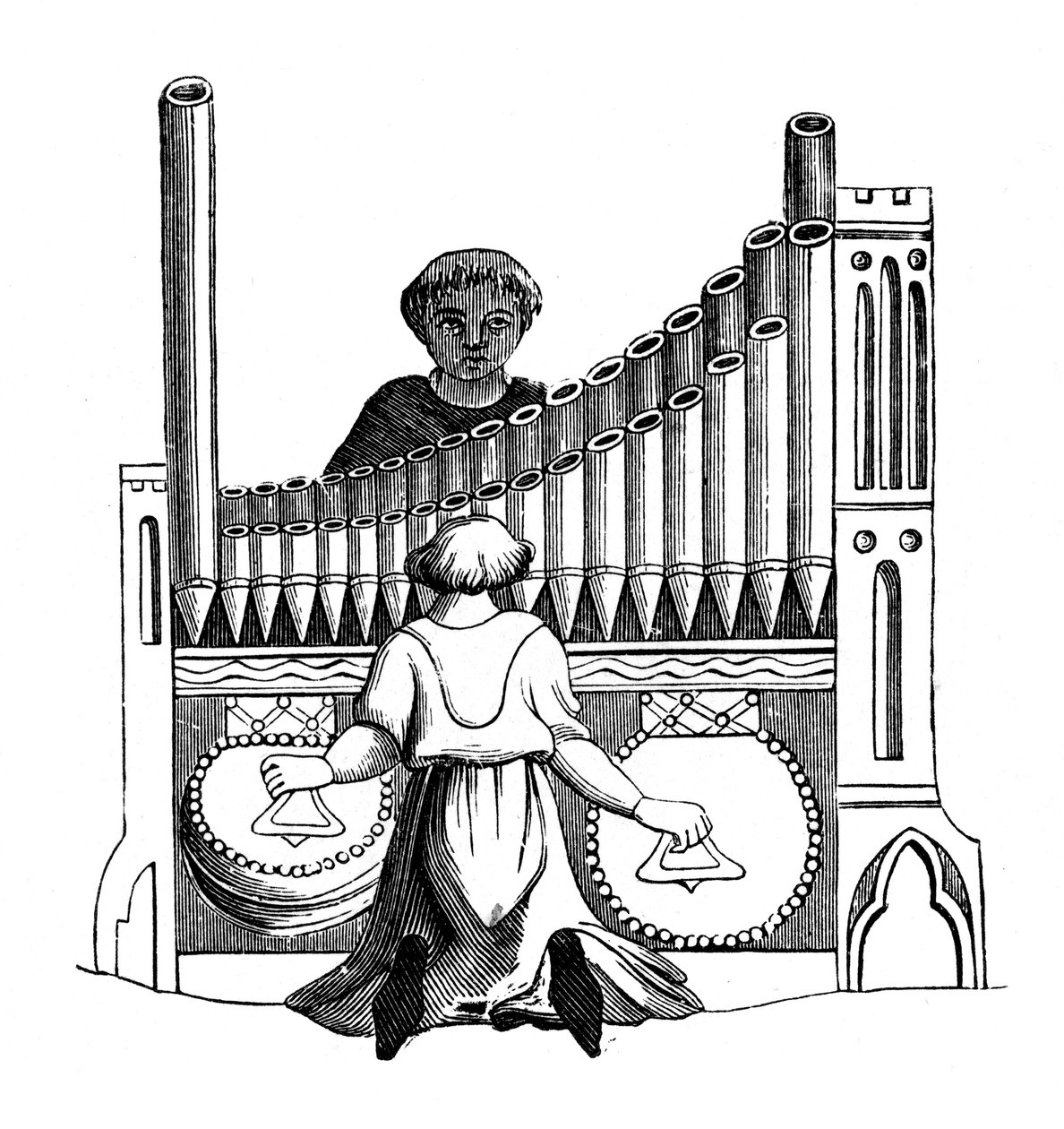 Egybillentyűs orgona, 14. század, 1870 alkotó: Unbekannt