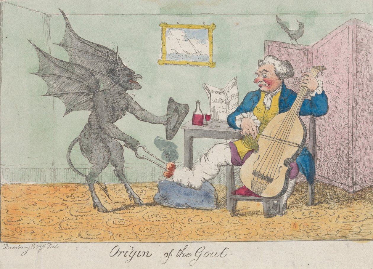 A köszvény eredete, kb. 1810. alkotó: Unbekannt