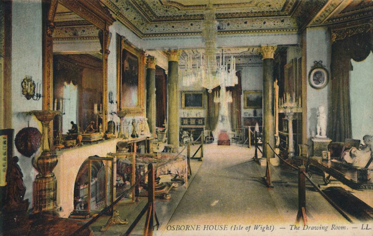 Osborne House Isle of Wight – A szalon. alkotó: Unbekannt