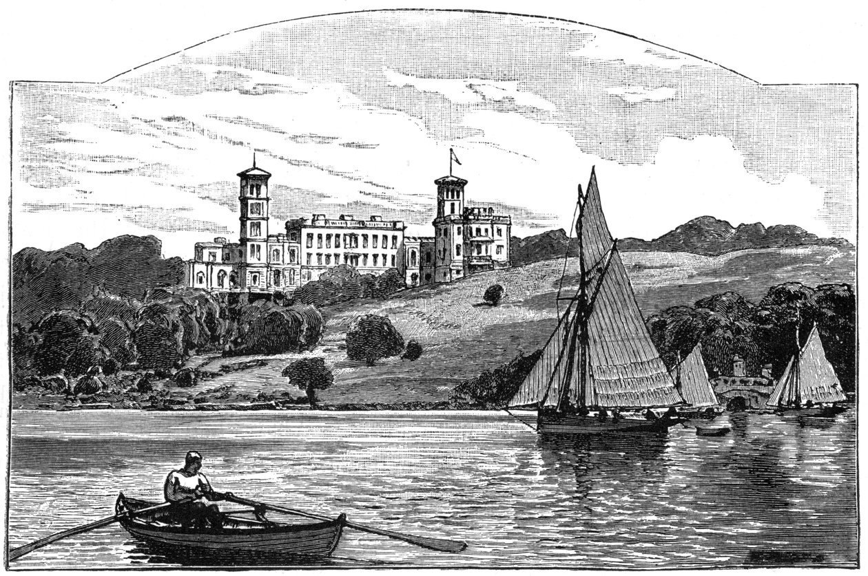 Osborne-ház a Solentből, East Cowes, Wight-sziget, 1900 alkotó: Unbekannt