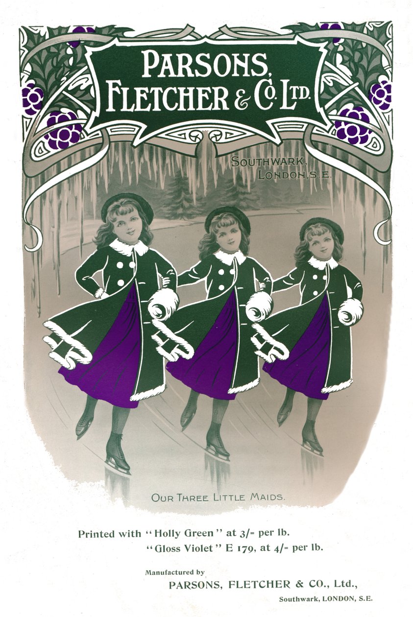 Három kis szobalányunk - Parsons, Fletcher & Co. Ltd hirdetése, 1909. alkotó: Unbekannt