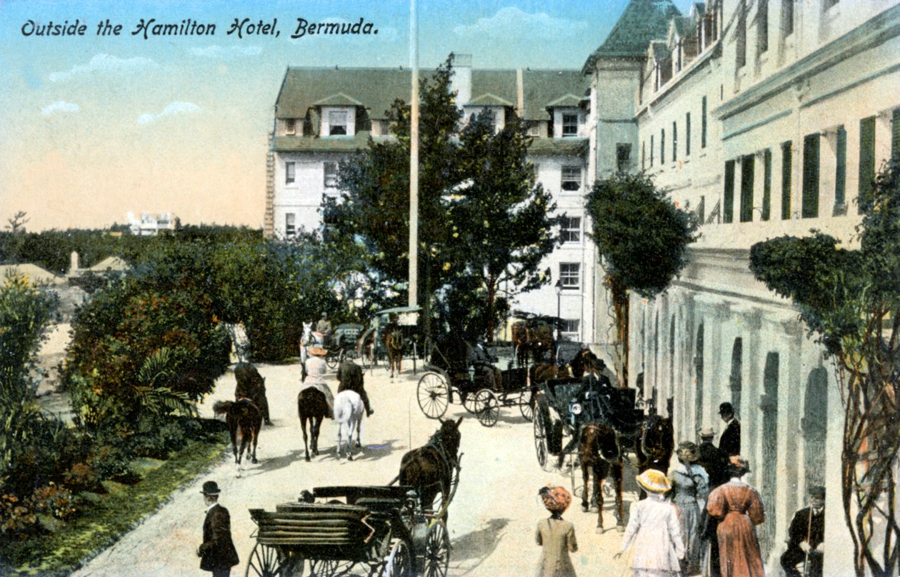 A Hamilton Hotelen kívül, Bermuda, 1900-as évek alkotó: Unbekannt