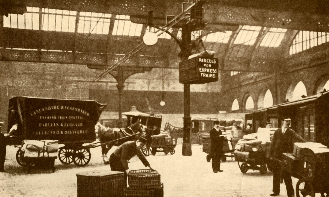 Felső elektromos csomagszállító, Victoria pályaudvar, Manchester, 1930. alkotó: Unbekannt
