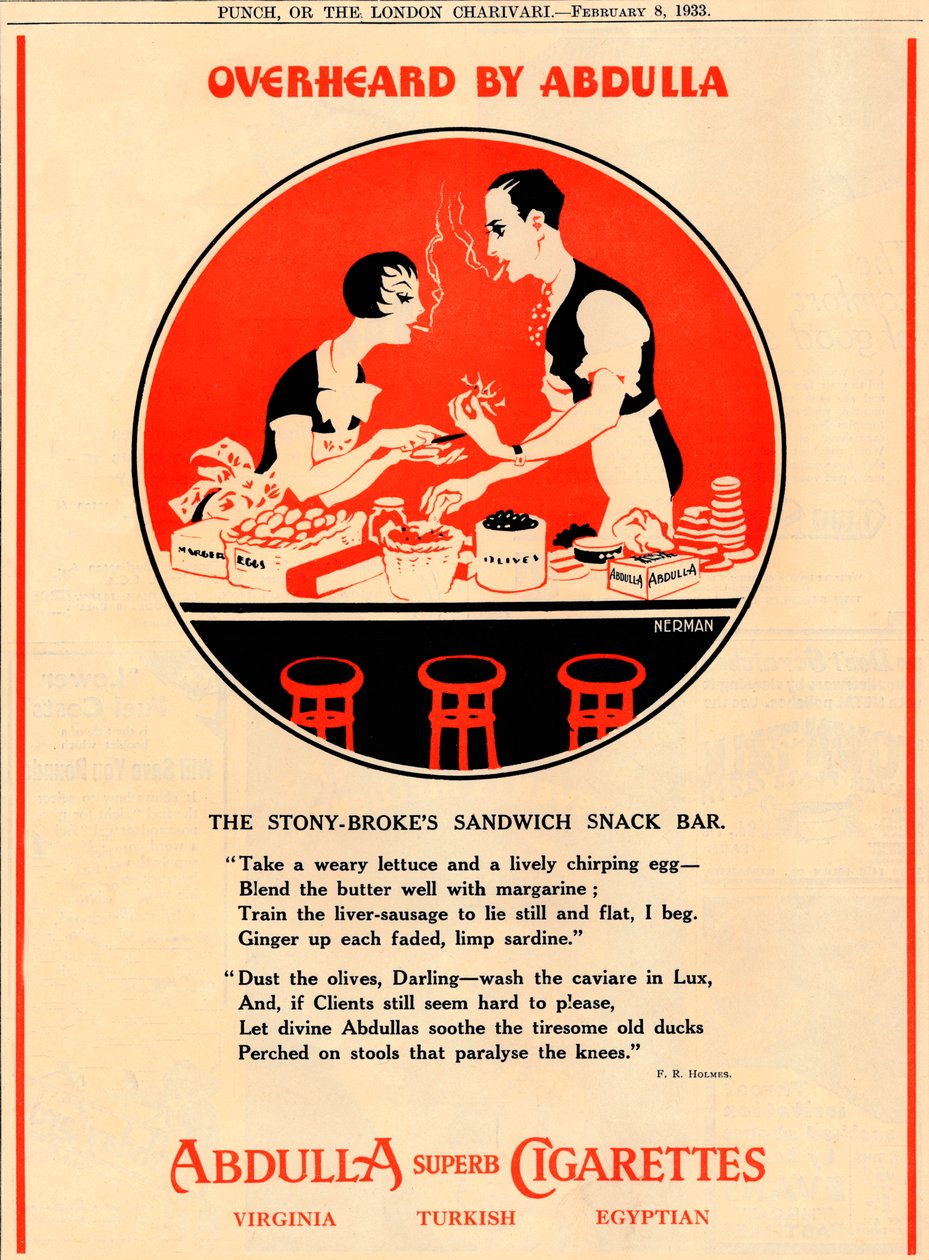 Abdulla meghallotta – The Stony Brokes Sandwich Snack Bar, 1933 alkotó: Unbekannt