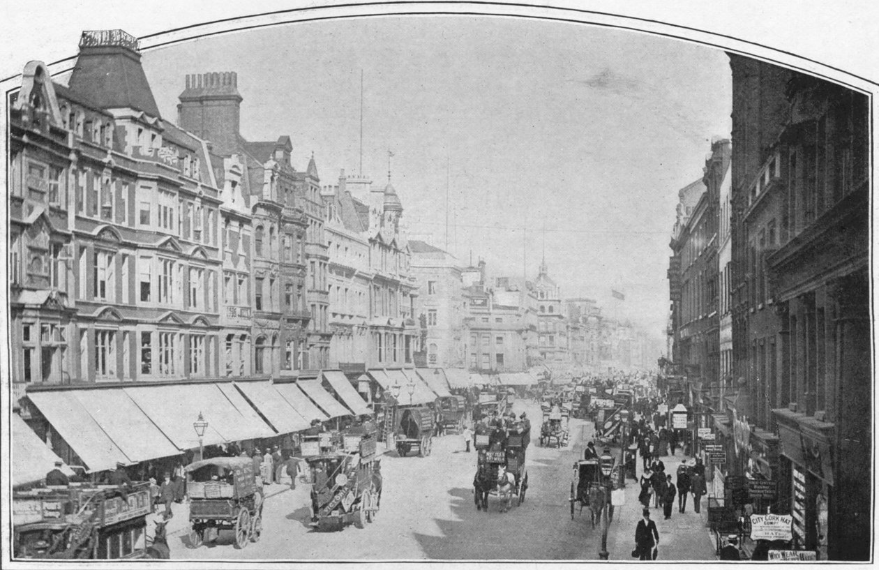 Oxford Street, London, c1900 1901 alkotó: Unbekannt
