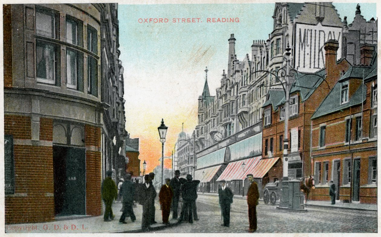Oxford Street, Reading, Berkshire, 1900-1910 alkotó: Unbekannt