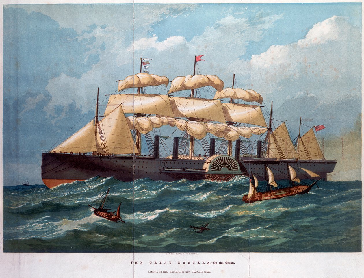 PSS Great Eastern az óceánon, 1858 alkotó: Unbekannt