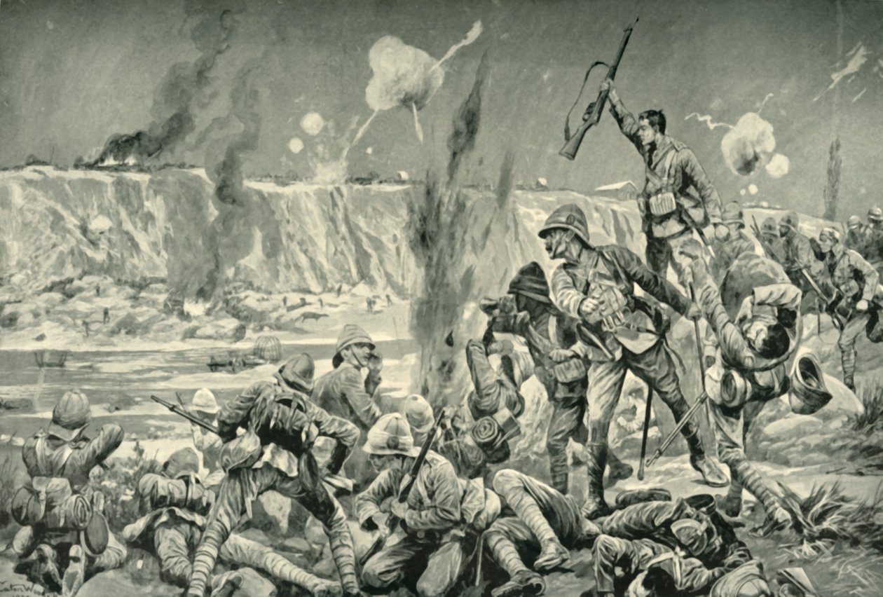 Paardeberg: A Cronjes-pozíció elleni támadás, 1901. alkotó: Unbekannt