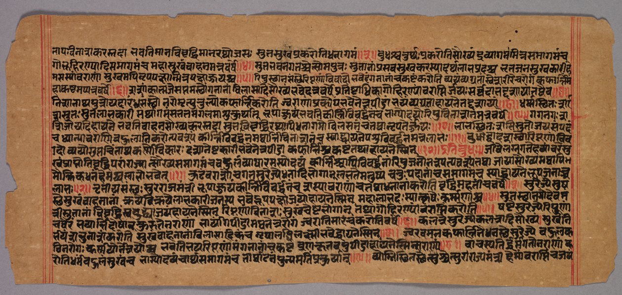 Oldal egy Jaina-kéziratból, 1400-1500-as évek. alkotó: Unbekannt