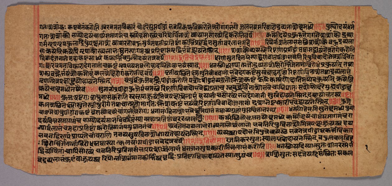 Oldal egy Jaina-kéziratból, 1400-1500-as évek. alkotó: Unbekannt