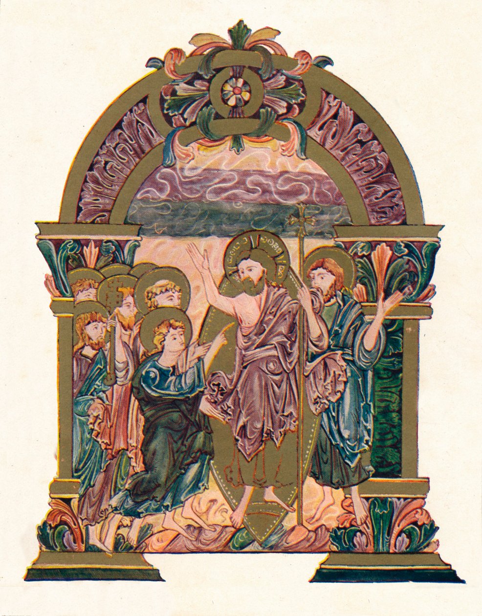 Oldal a Szent Ethelwoldi áldásból, c970, 1902 alkotó: Unbekannt