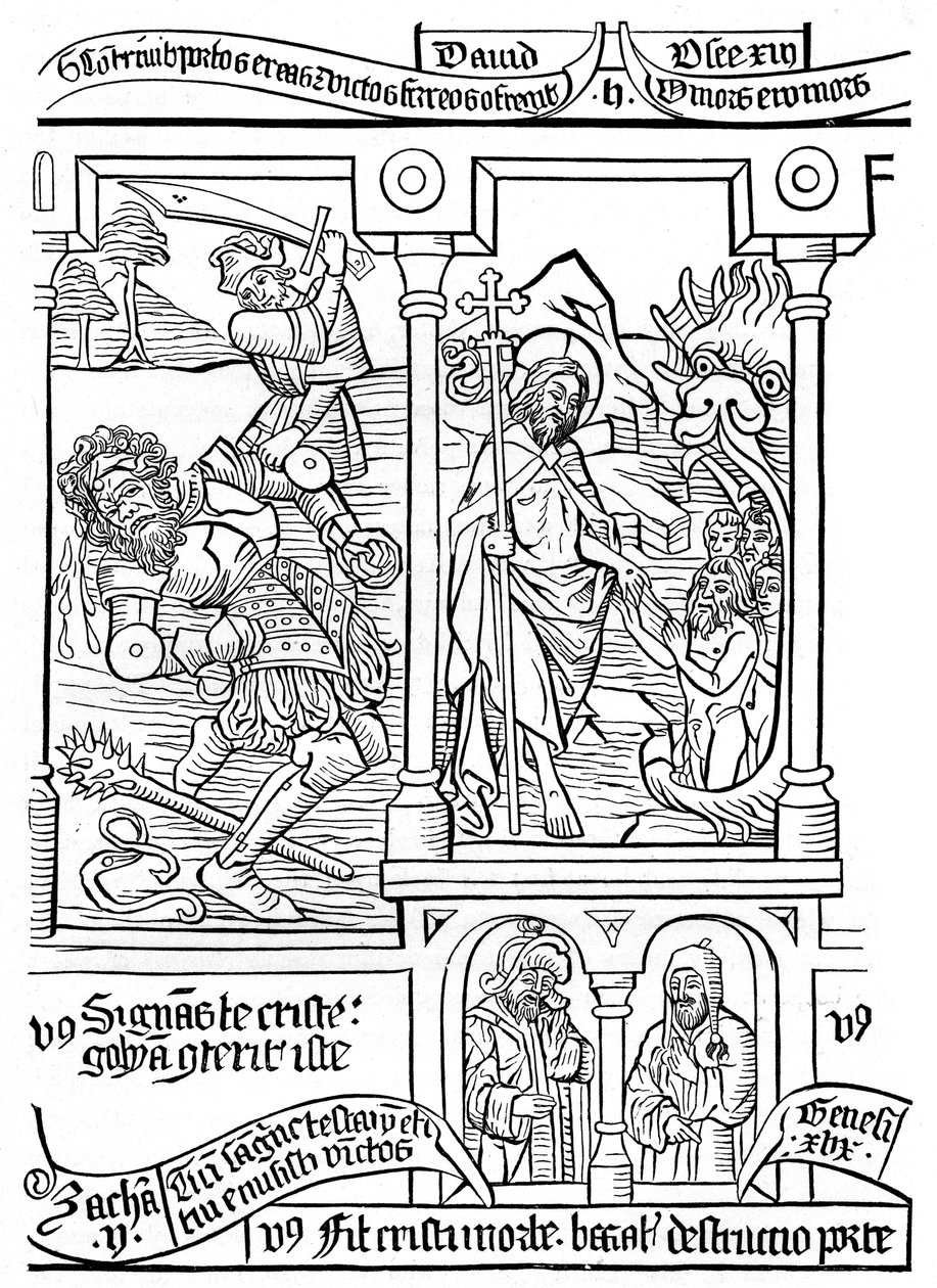 Lap a Biblia Pauperumból, 15. század, 1870 alkotó: Unbekannt