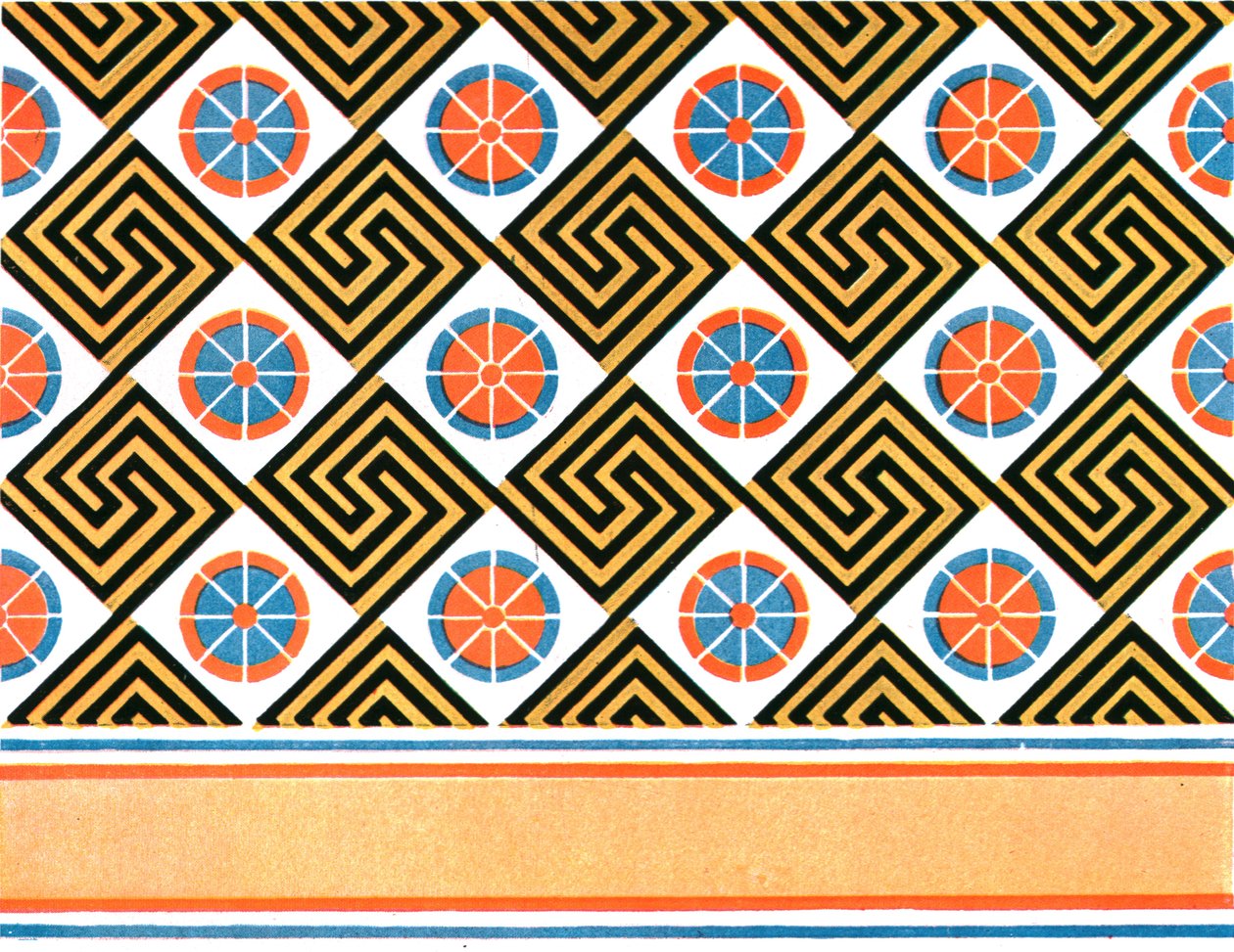 Festett mennyezet Enene sírjában, Thébában, Egyiptomban, 1928. alkotó: Unbekannt