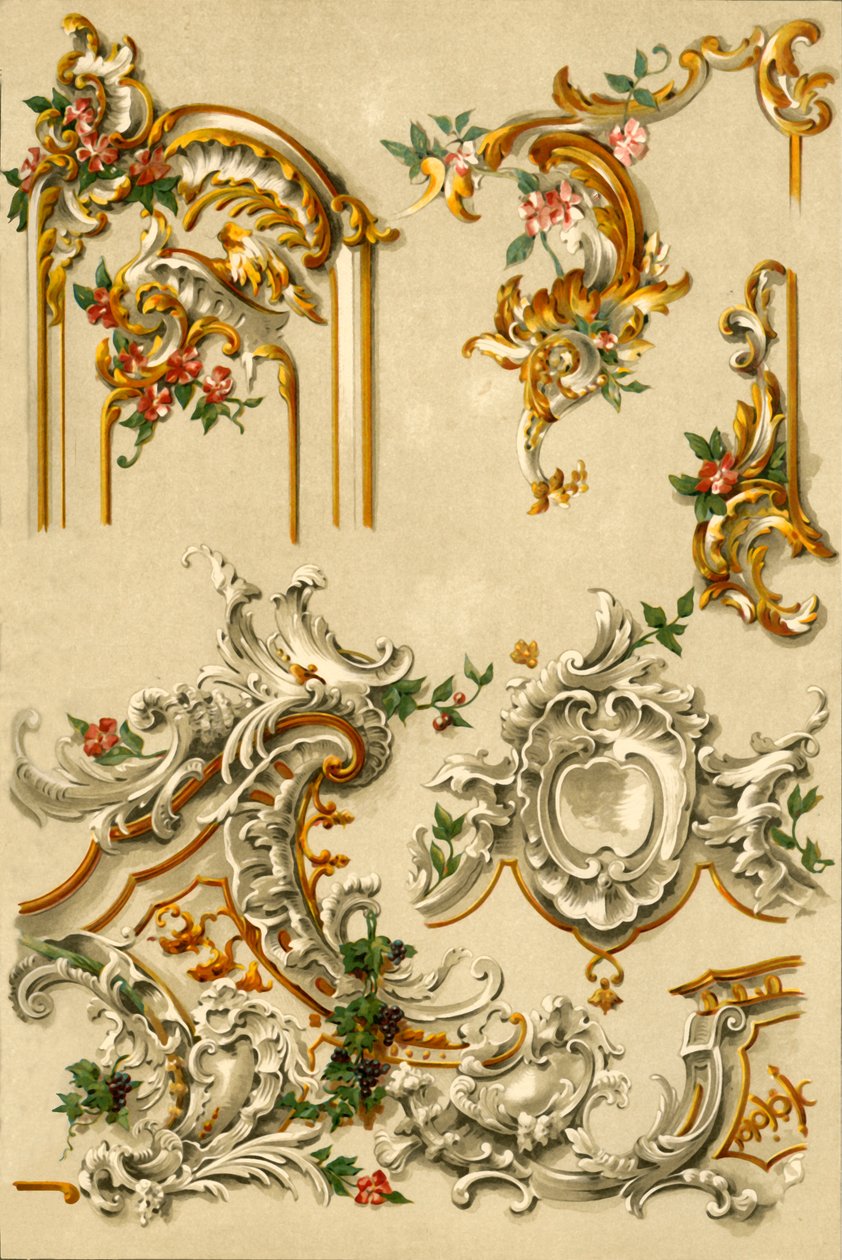 Festett vakolat, Németország, 18. század, 1898. alkotó: Unbekannt
