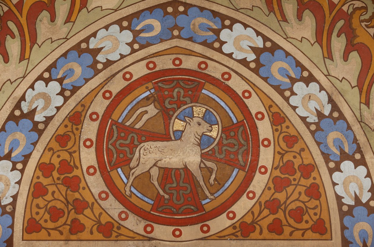 Bárány Krisztus festménye a Szent Mátyás templomban, Budapest, Budapest, Hongrie alkotó: Unbekannt