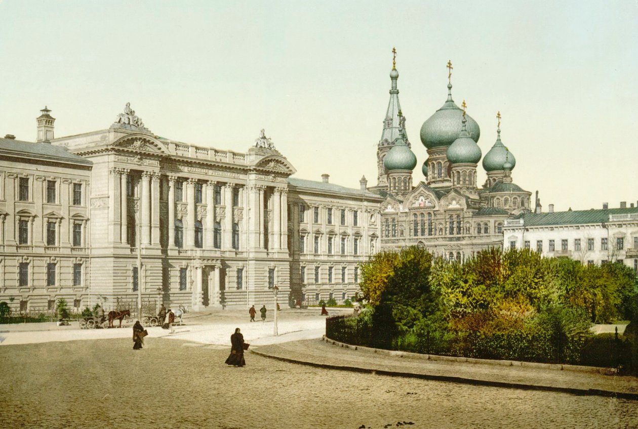 Igazságügyi Palota és a Szent Panteleimon-kolostor temploma, Odessza, Oroszország, 1880-1890-es évek alkotó: Unbekannt