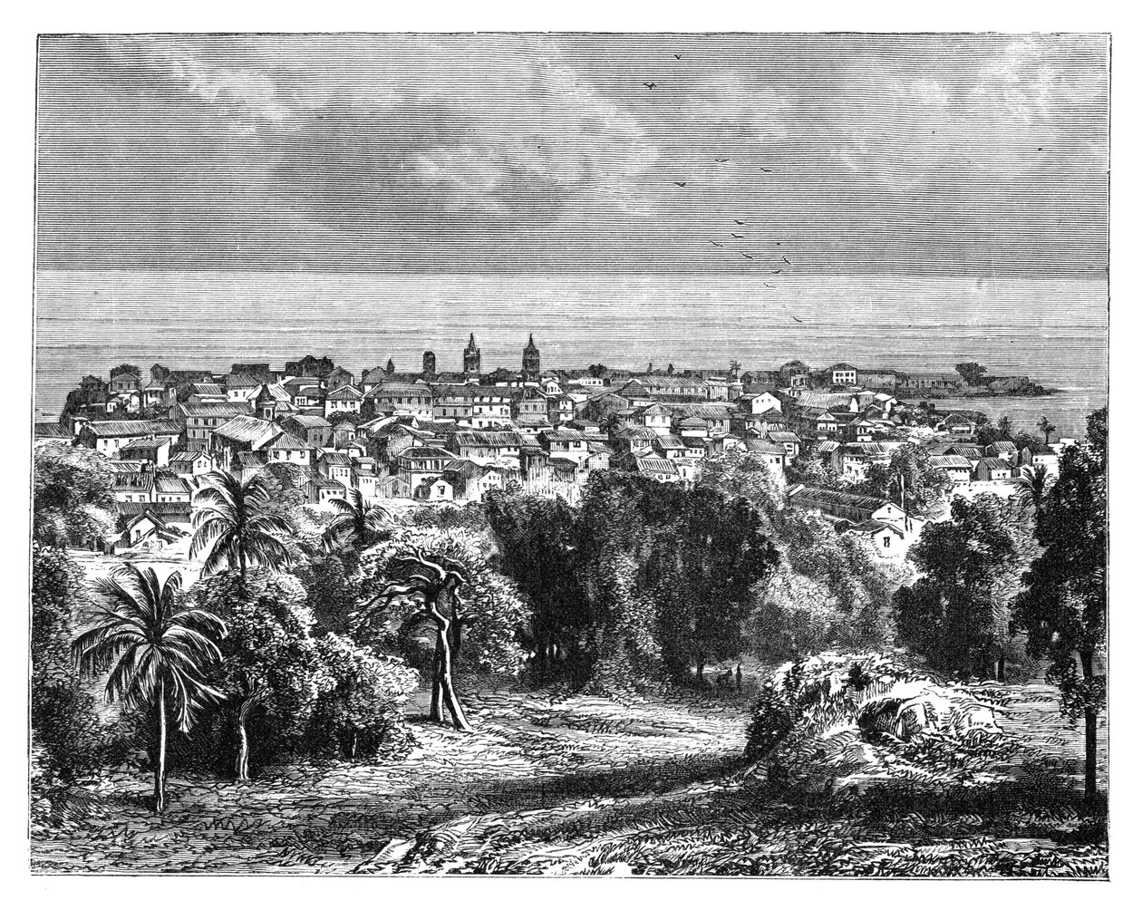 Panamaváros az Ancon-hegyről, 1890 alkotó: Unbekannt
