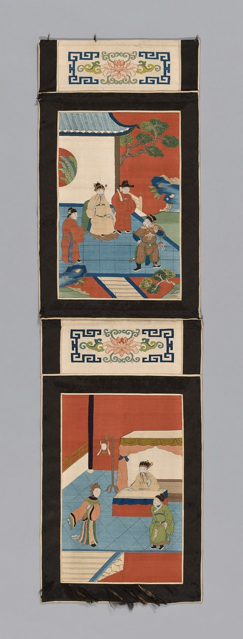 Panel For a Screen, Kína, Qing-dinasztia 1644-1911, 18751900. alkotó: Unbekannt