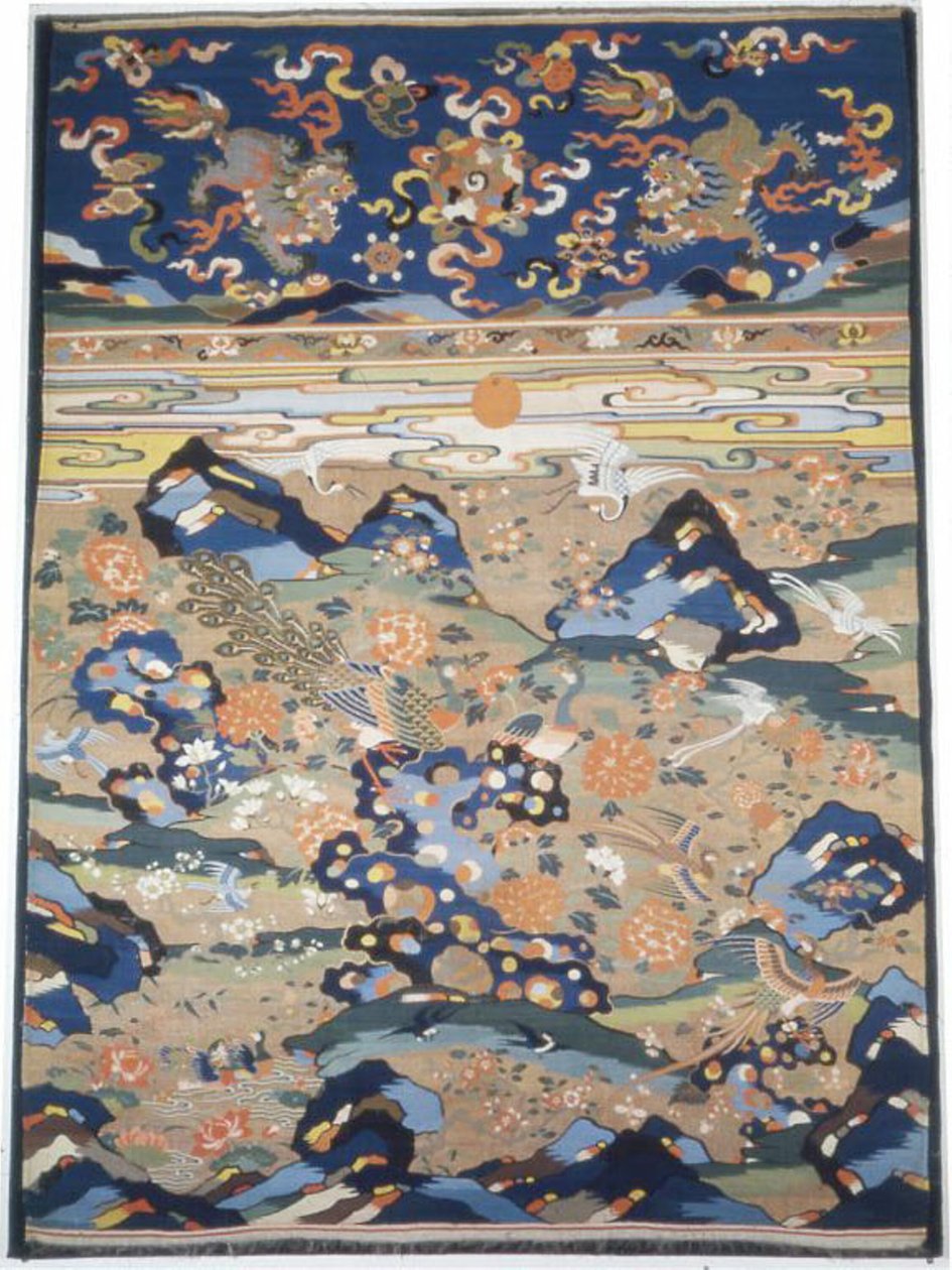 Panel Furnishing Fabric, Kína, Késő-Ming-dinasztia 1368-1644Qing-dinasztia 1644-1911... alkotó: Unbekannt