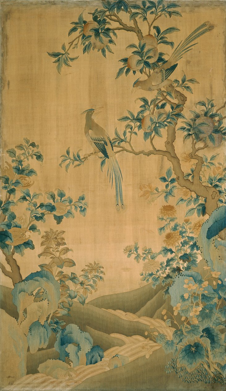 Panel lakberendezési szövet, Kína, Qing-dinasztia 1644-1911, 17501800. alkotó: Unbekannt
