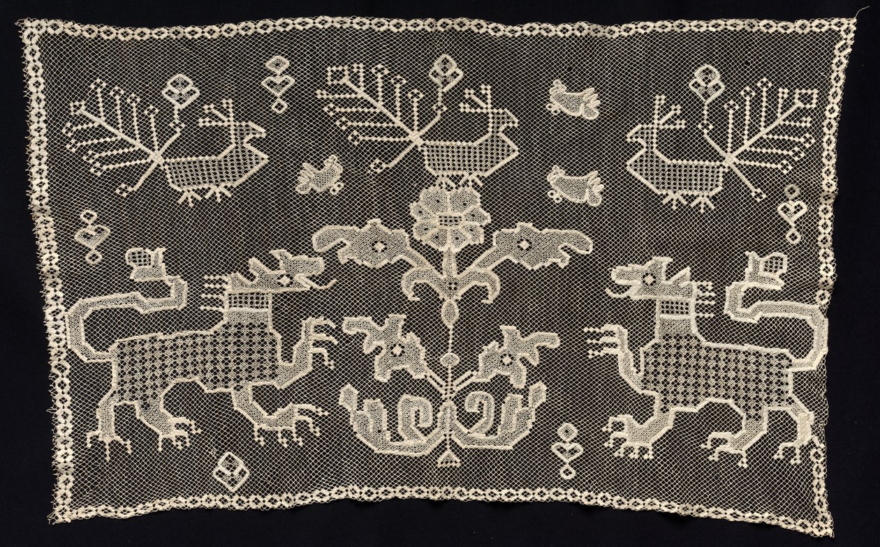 Panther párducokkal, madarakkal és virágmotívumokkal, 18-19. század. alkotó: Unbekannt