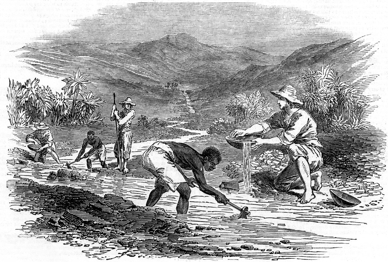 Aranymosás az 1849-es kaliforniai aranyláz idején alkotó: Unbekannt