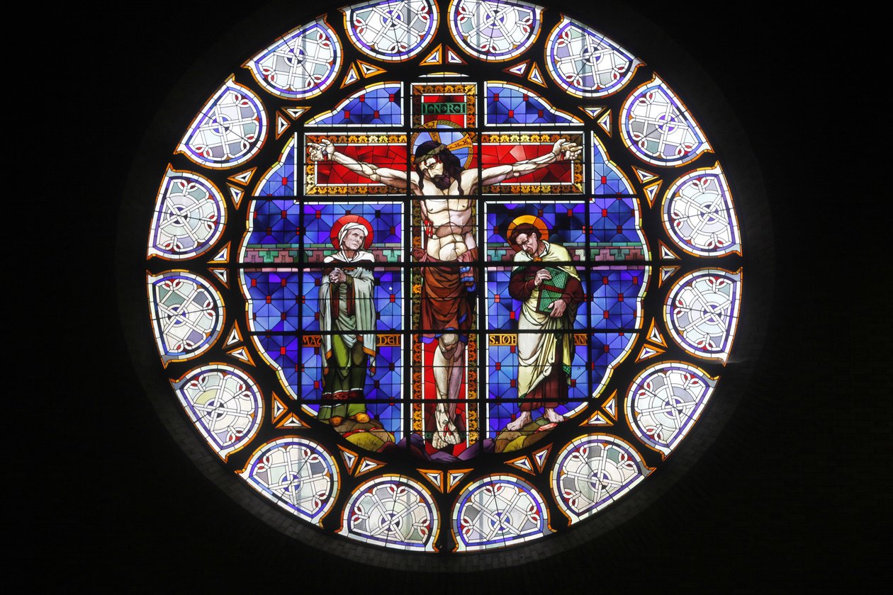 Párizs, Franciaország Notre-Dame-du-Rosare templom ólomüveg, Párizs, Franciaország alkotó: Unbekannt