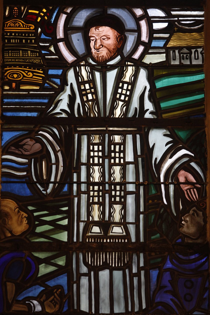 Párizs, Franciaország Saint Laurent templom ólomüveg: Saint Vincent de Paul, Párizs, Franciaország alkotó: Unbekannt