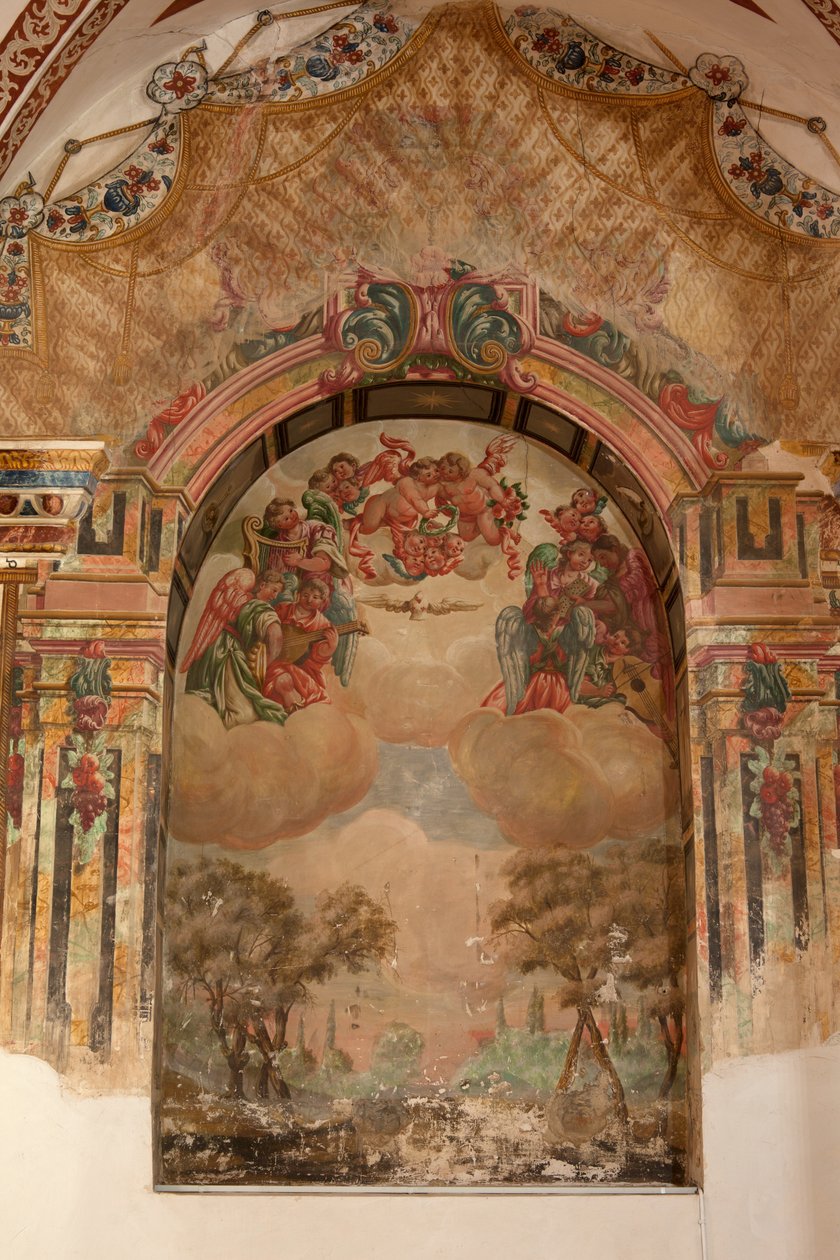 Plébániatemplom (Iglesia de San Agustín). Belső. Egy kápolna. Falfestmények. Zurbarani iskola. Egy kápolna. Barokk. 17. század. alkotó: Unbekannt