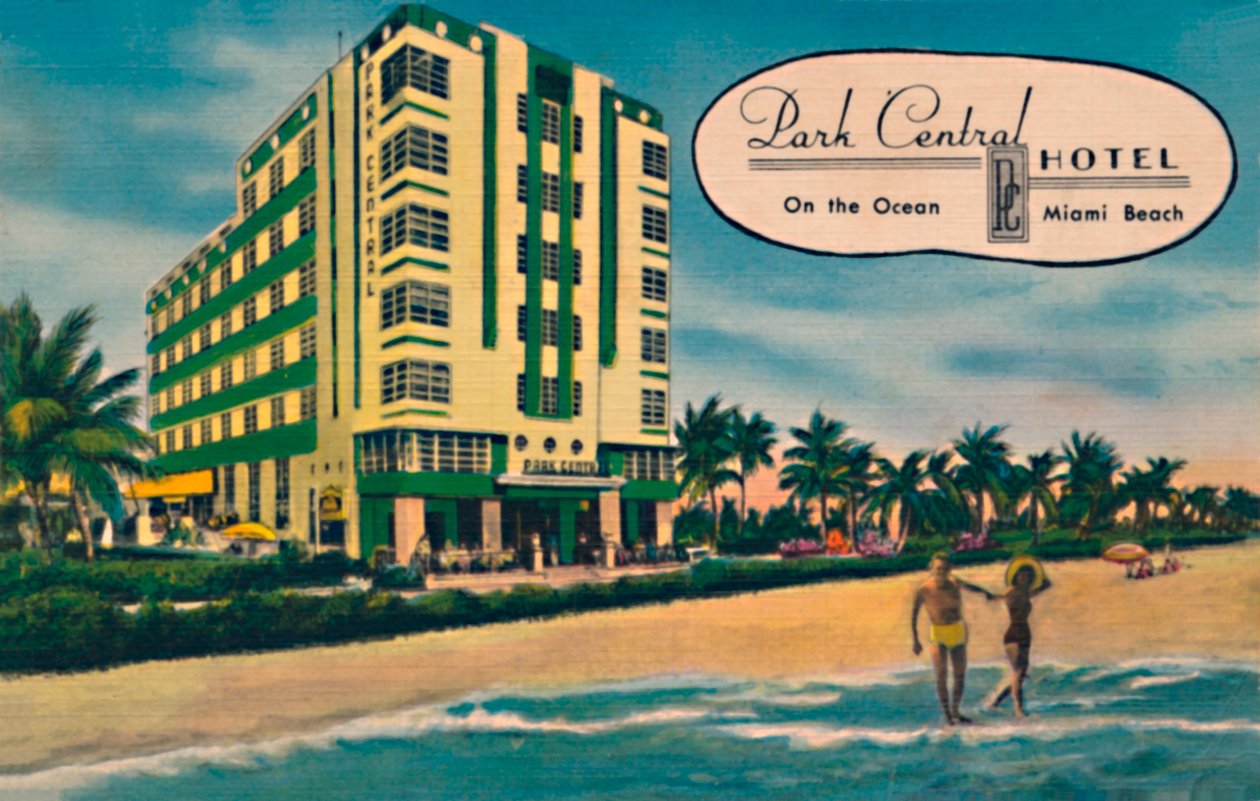 Park Central Hotel - Az óceánon, Miami Beach, 1940-es évek alkotó: Unbekannt