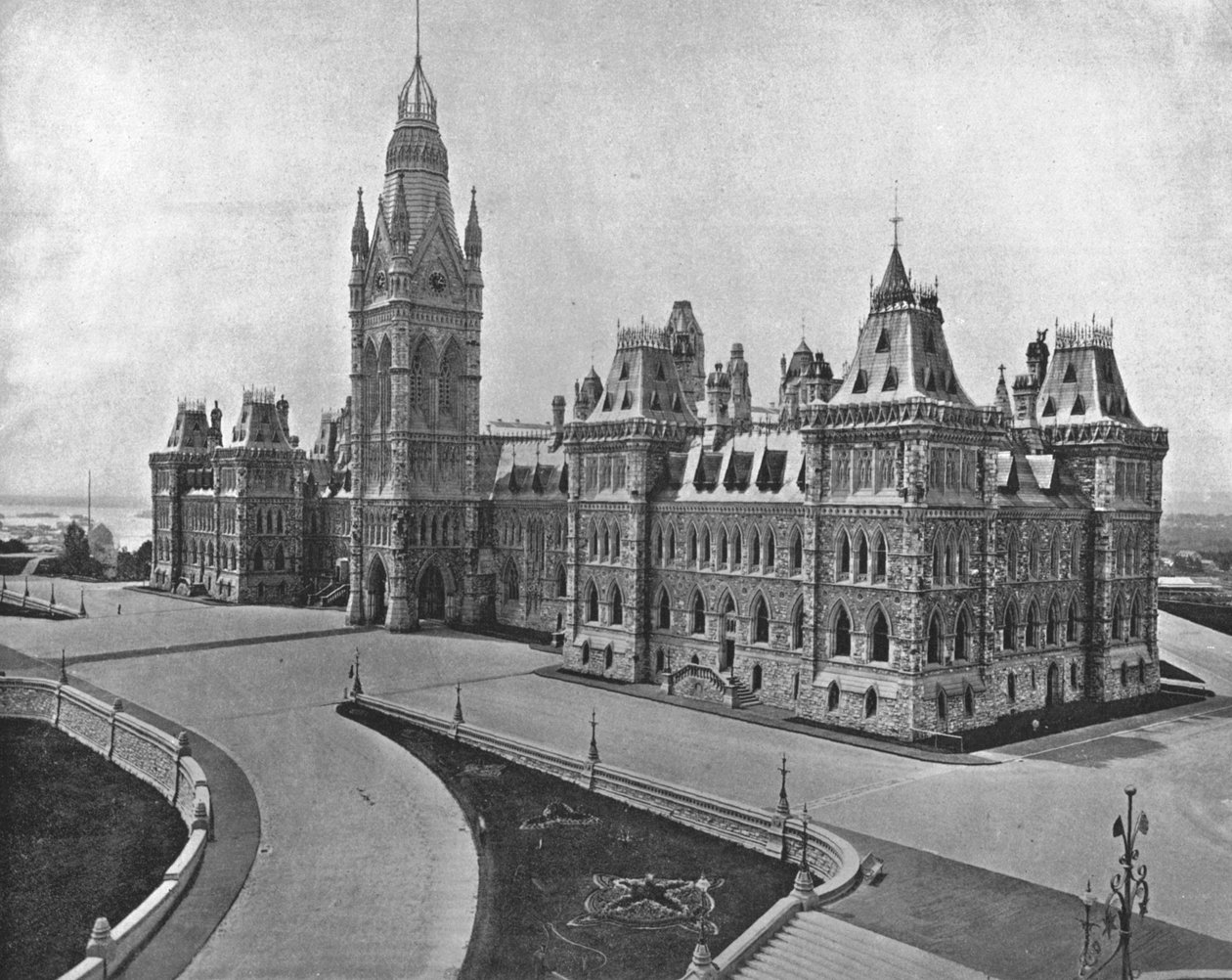 Parlament épületei, Ottawa, Kanada, c1900. alkotó: Unbekannt