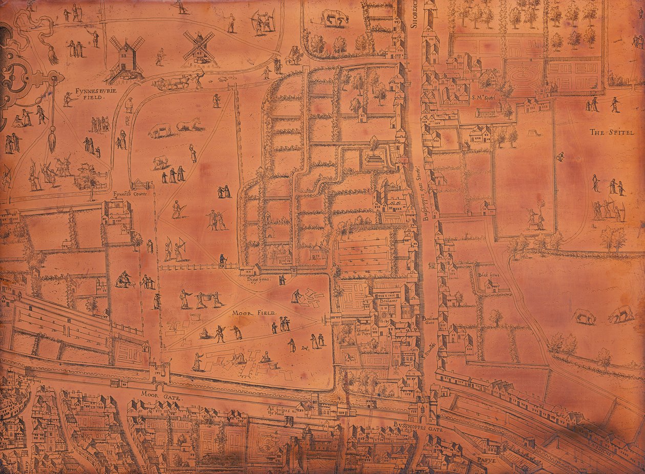 London térképének része, c1553-c1559 alkotó: Unbekannt