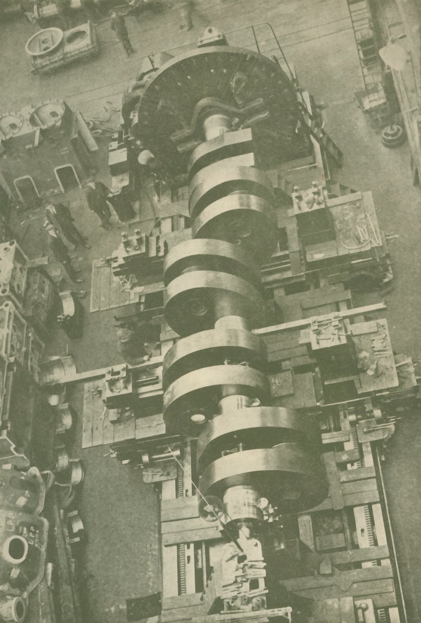Az M.V. főtengelyének egy része Britannic White Star, 27 000 tonna, 1930. alkotó: Unbekannt