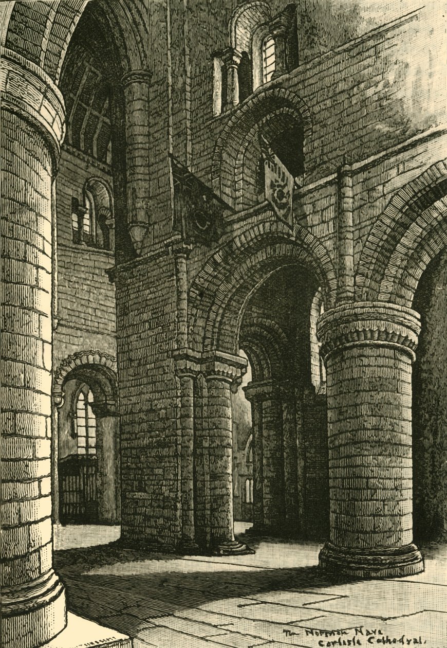 A hajó része, Carlisle katedrális, 1898. alkotó: Unbekannt