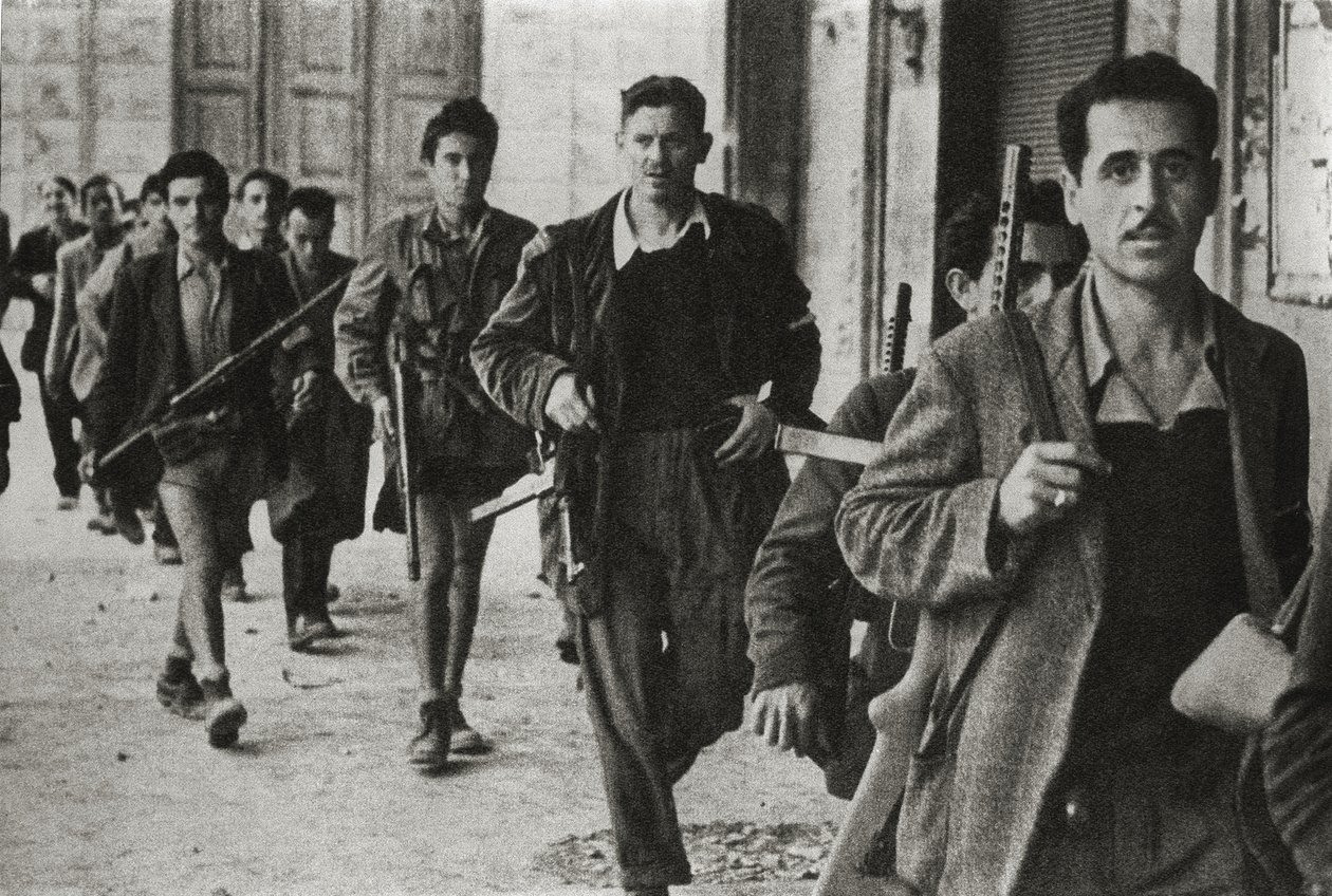 Partizánok Cesenában, Emilia Romagna, Olaszország, 1944. október (b / e fotó) alkotó: Unbekannt