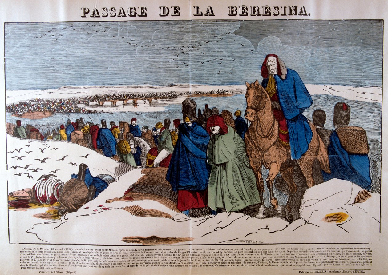 A Berezina-átjáró, 1812. november 28., XIX. század alkotó: Unbekannt