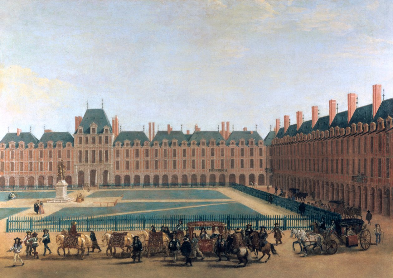 A király és a régens átjárója, a Place Royale, 1655. alkotó: Unbekannt