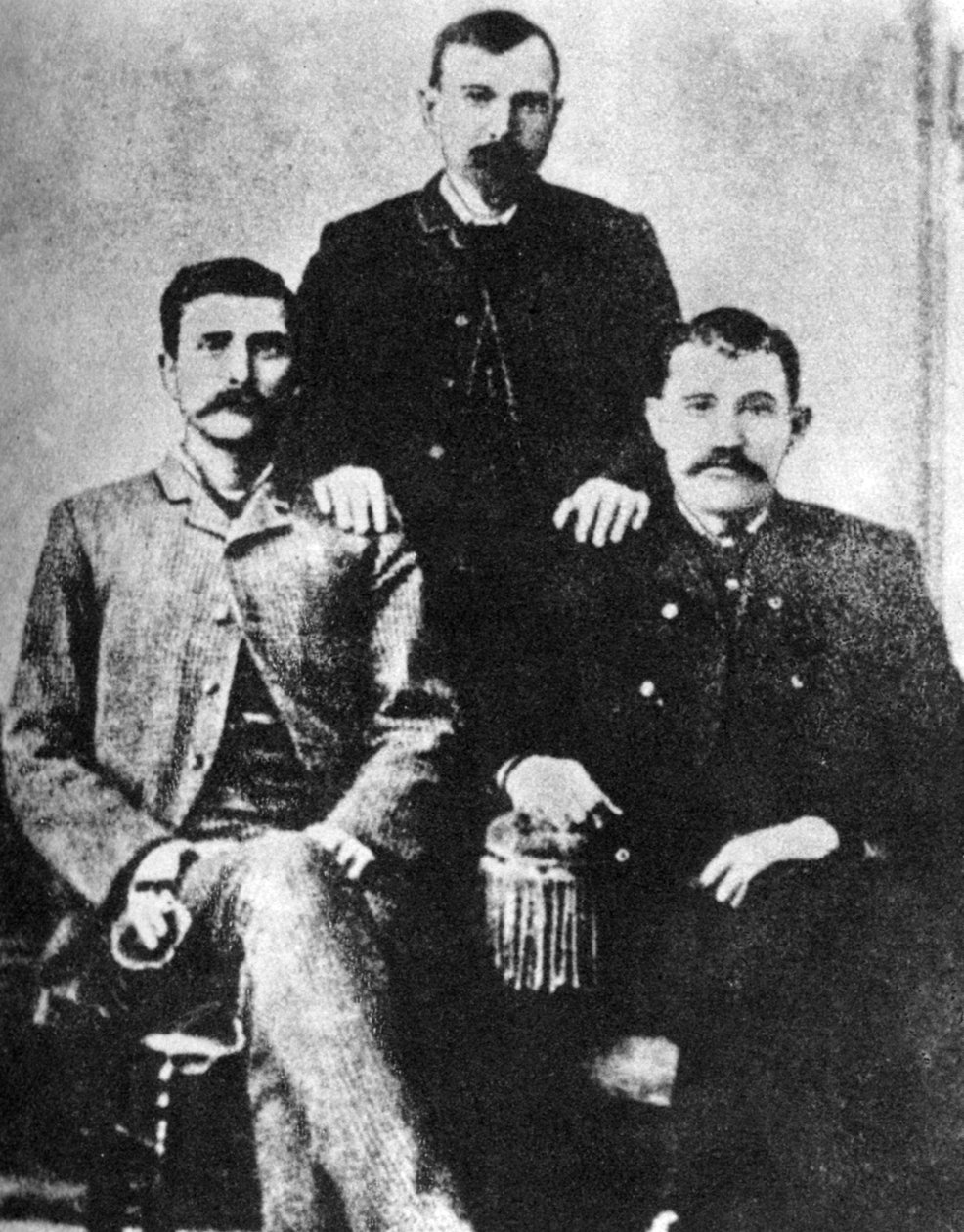 Pat Garrett, James Brent és John W Poe, Lincoln megye seriffjei, 1880-1882, 1954 alkotó: Unbekannt