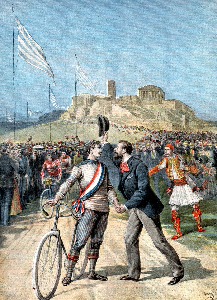 Paul Masson, az 1896-os athéni olimpiai játékok kerékpárversenyének győztese alkotó: Unbekannt