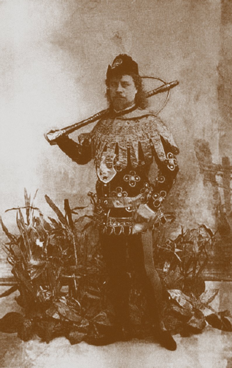 Pavel Gerdt Siegfried herceg szerepében a balett hattyúk tavajában, Szentpétervár, 1895 alkotó: Unbekannt