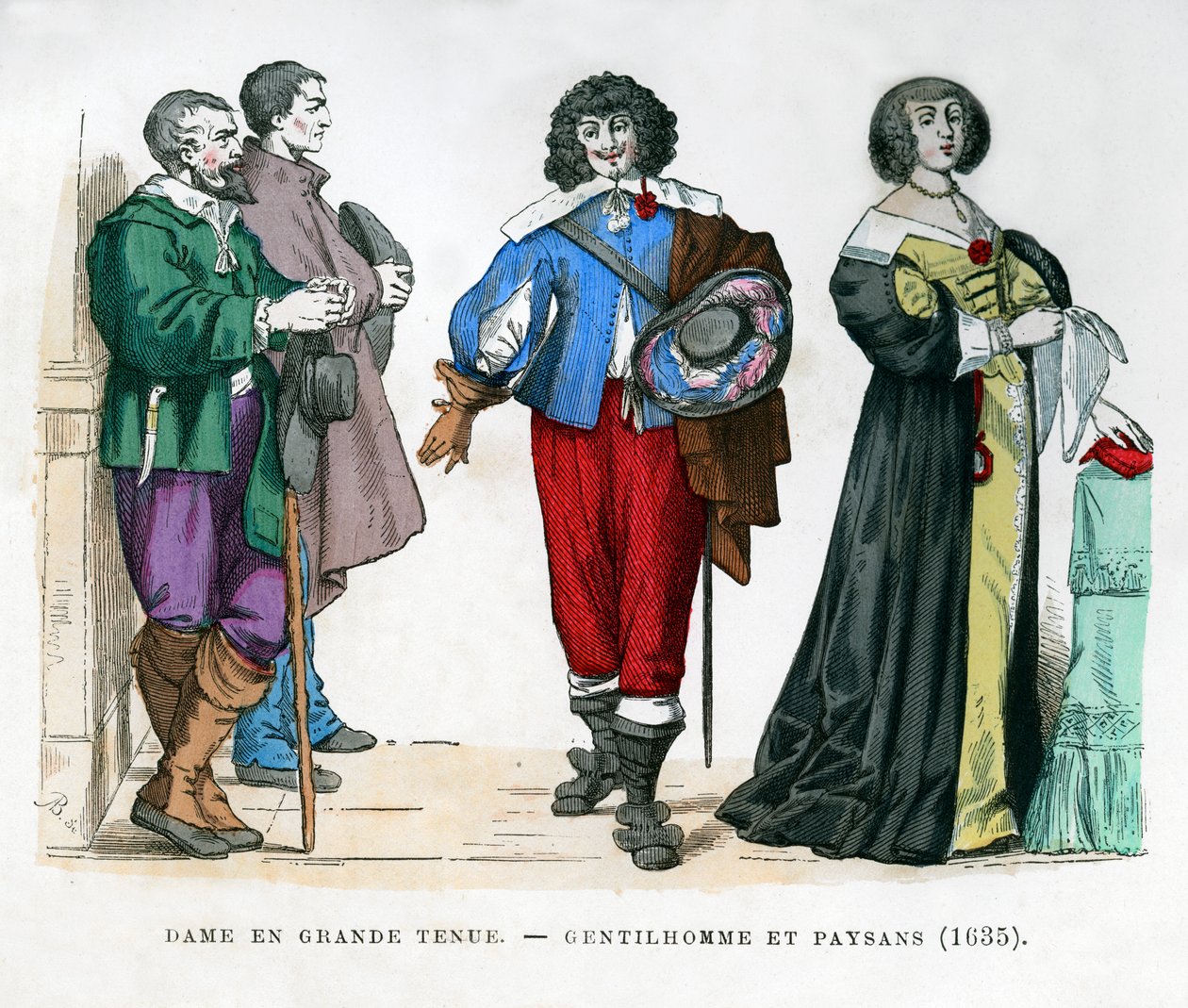 Parasztok, egy úr és egy hölgy, 1635 1882-1884 alkotó: Unbekannt