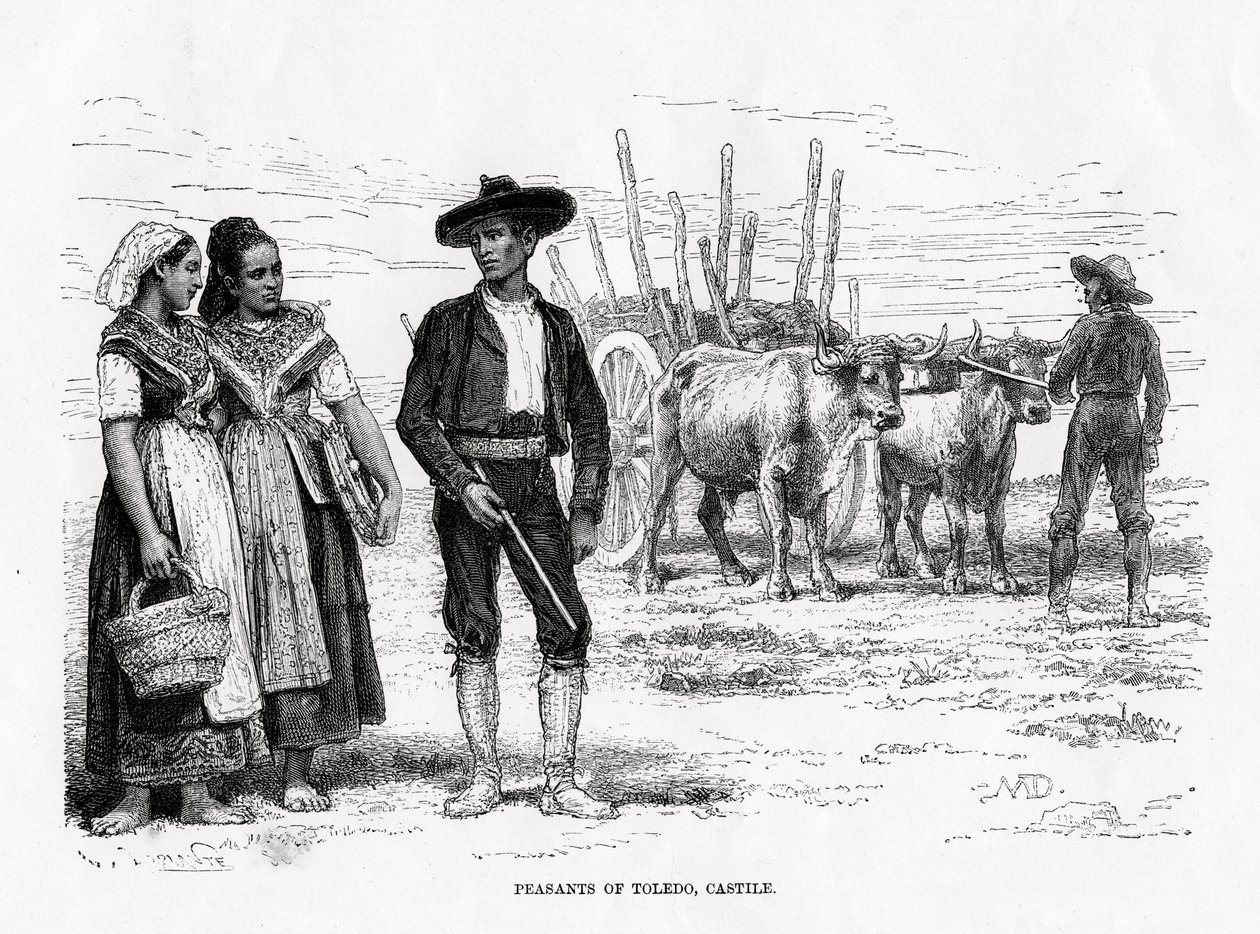 Toledo parasztjai, Castilla-La Mancha, Spanyolország, 1879 alkotó: Unbekannt