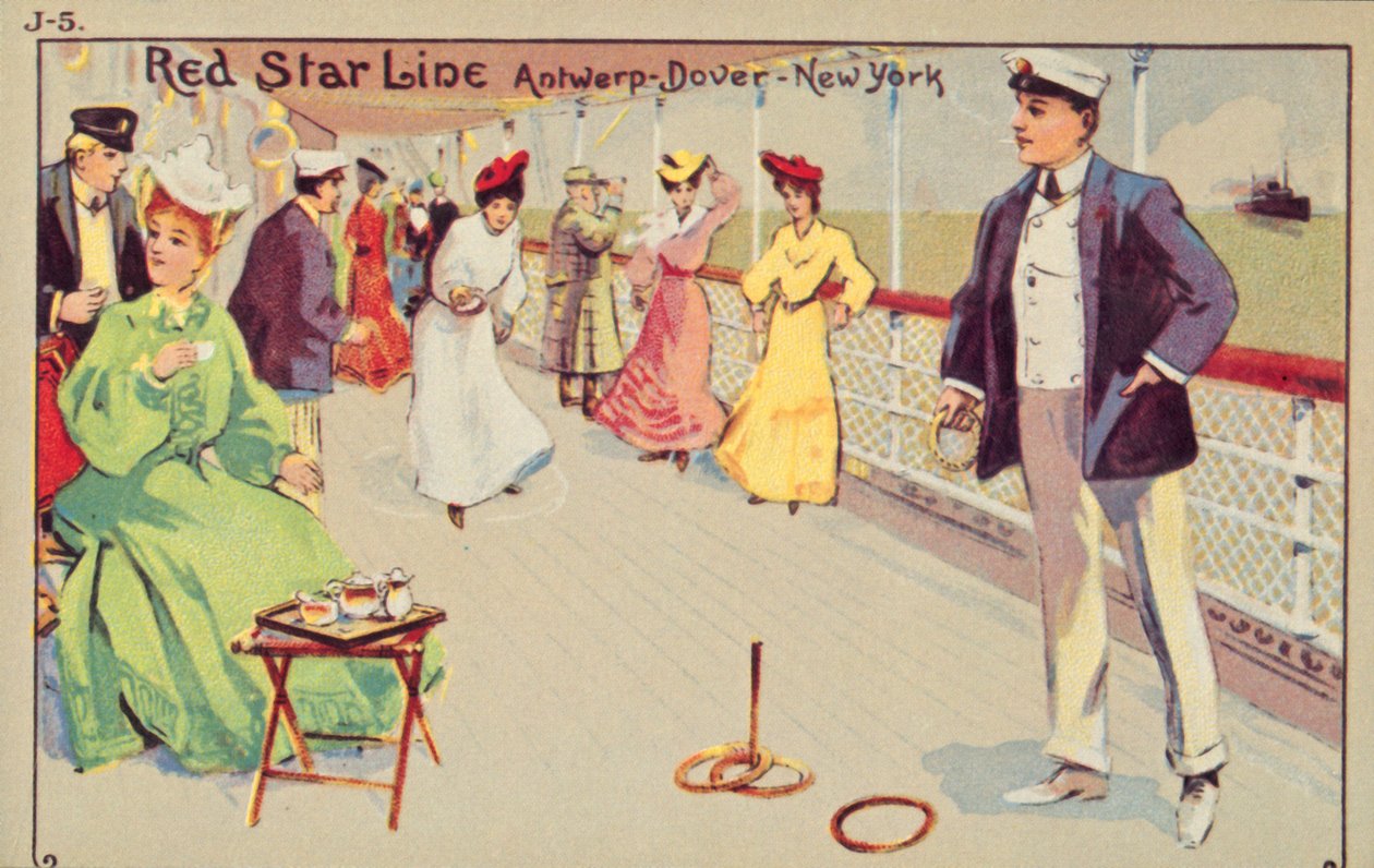 Peg a Red Star Line utasszállító hajó fedélzetén, 1907. alkotó: Unbekannt