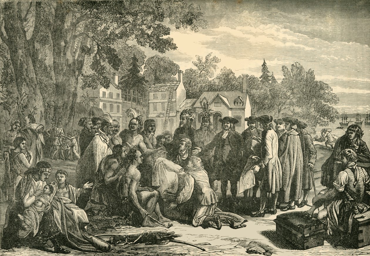 Penn szerződése az indiánokkal, 1682, 1890. alkotó: Unbekannt