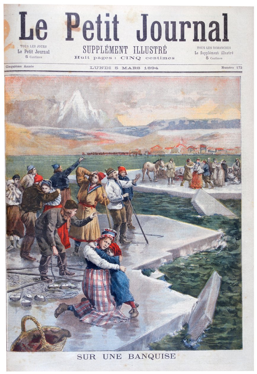 Jégtáblákon rekedt emberek, Finnország, 1894 alkotó: Unbekannt