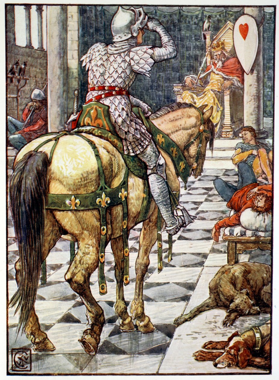 „Percival megszerzi a dobogó szív pajzsát”, 1911 alkotó: Unbekannt