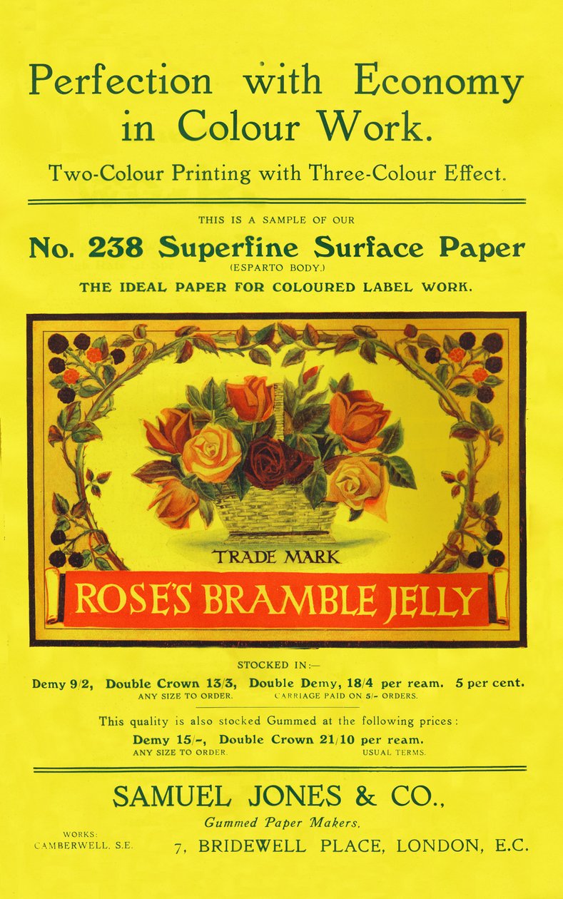 Tökéletes gazdaságosság a színes munkában – Samuel Jones & Co., Ltd. hirdetés, 1909. alkotó: Unbekannt