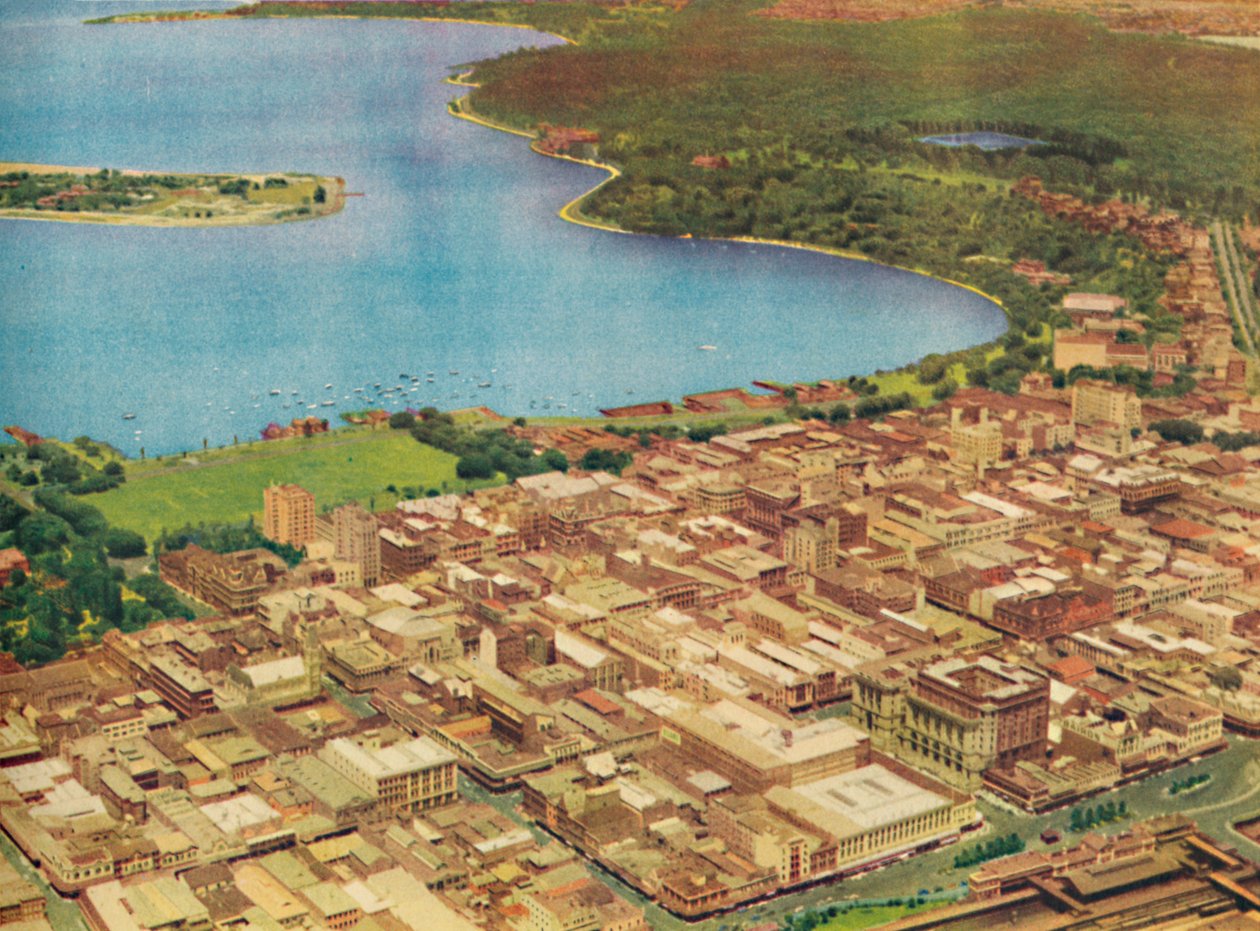 Perth a levegőből, 1947. alkotó: Unbekannt