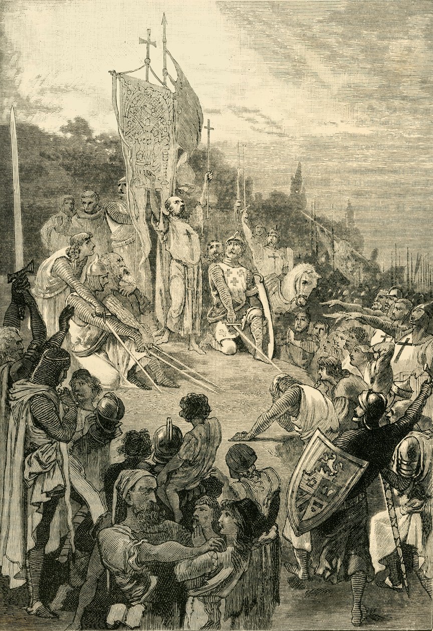 Remete Péter az első keresztes hadjáratot hirdeti, 1095-1099, 1890. alkotó: Unbekannt